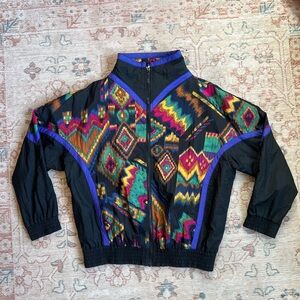Vintage 90’s Razzle Aztec Print Windbreaker